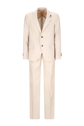 Pinstripe Kostym för Män