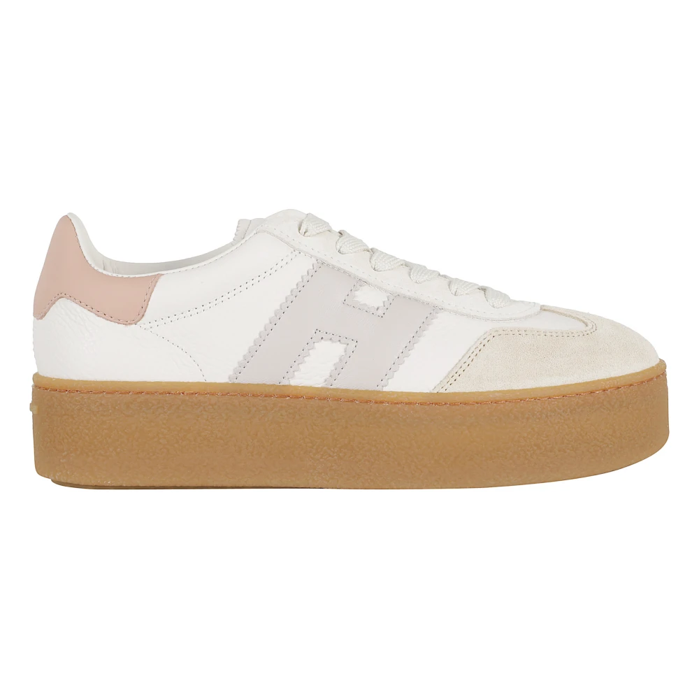 Hogan Women's Beige Sneakers, 7 Uk, Lace-Up H