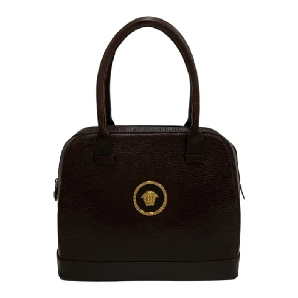 Versace Pre-owned Leather handbags Brown Dames