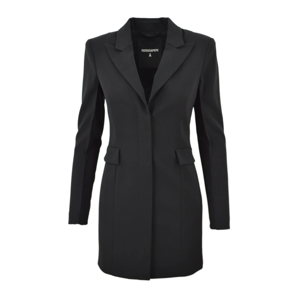 PATRIZIA PEPE Stijlvolle Korte Jurk Black Dames