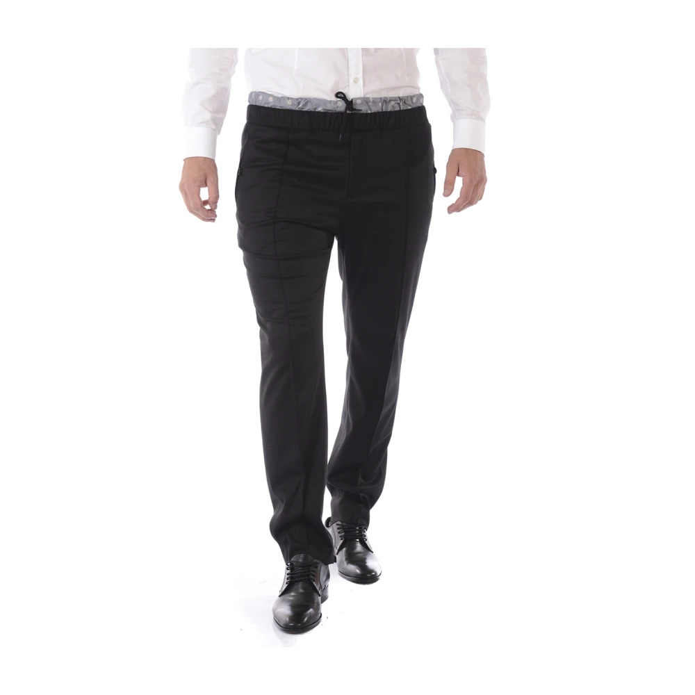 Daniele Alessandrini Men's Black Pantalone Crik - Suit Trousers - L - Trousers