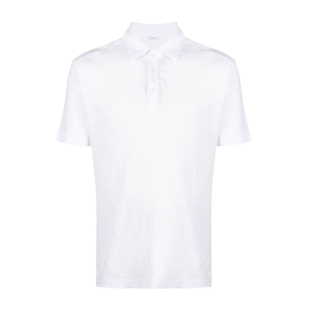 Malo Logo Polo Shirt Wit White Heren