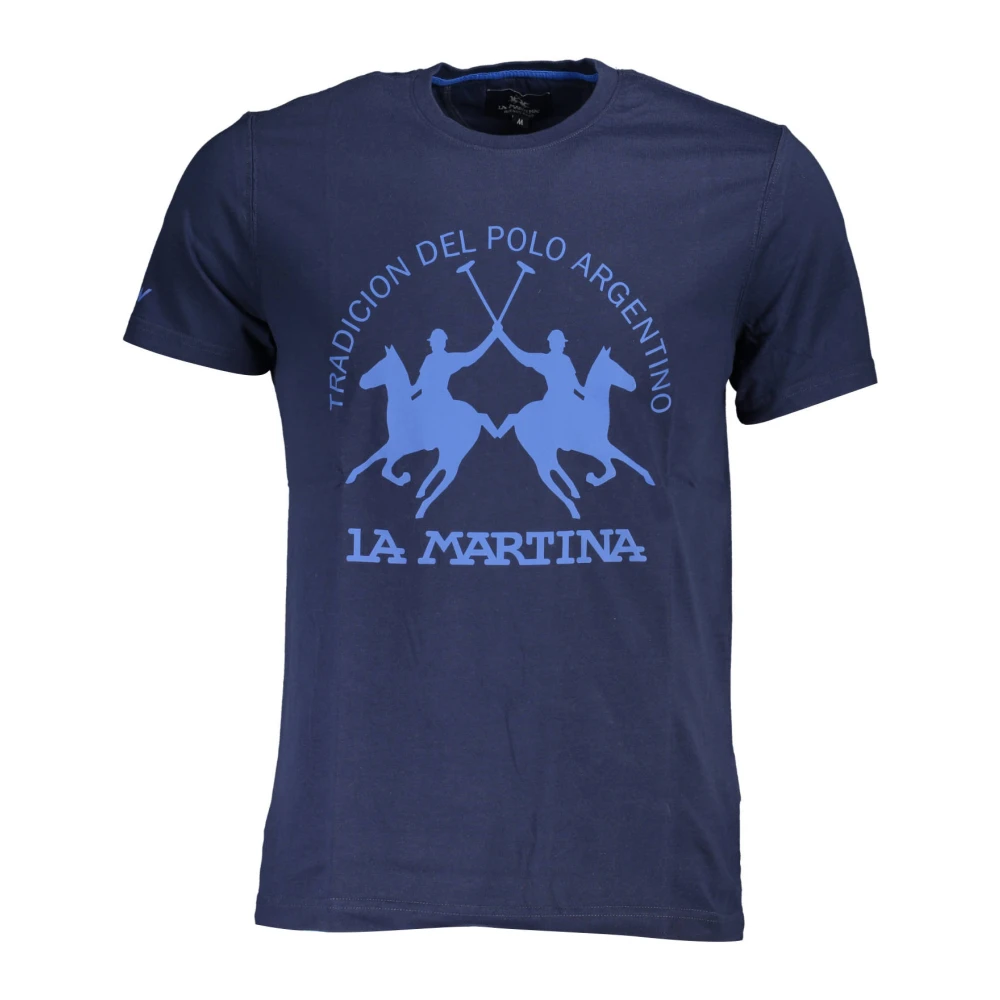 La Martina Blue Short Sleeve T-Shirt - Male - T-Shirts - M - Tops