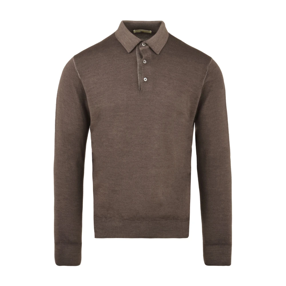 Filippo De Laurentiis Dove Grey T-shirts en Polos Brown Heren