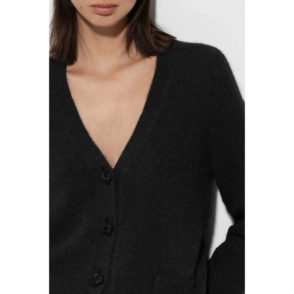 LUISA CERANO Zwarte Alpaca Wol Damesvest Blue Dames