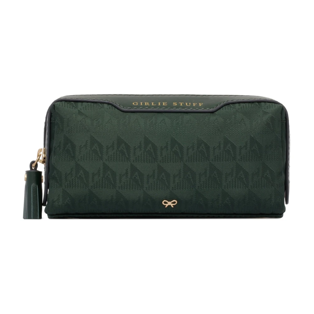 Anya Hindmarch Donkere Holly Girlie Stuff Pouch Green Dames