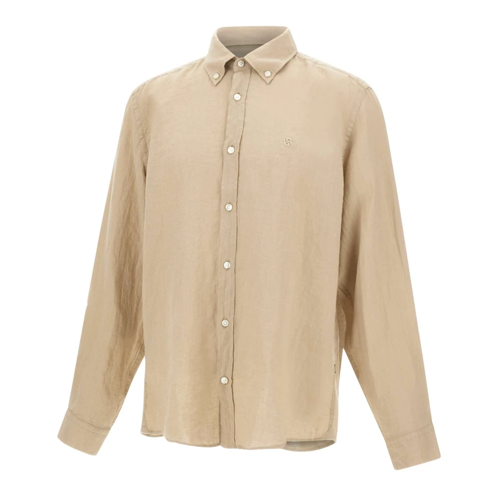 Hugo Men's Beige Casual Shirts, S, H-Liam Shirt