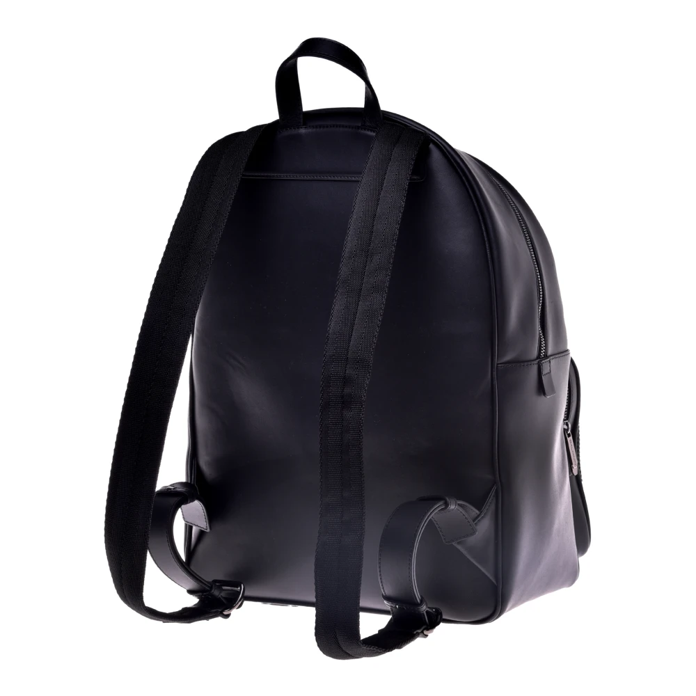 Baldinini Backpack in black speckled leather Black Heren