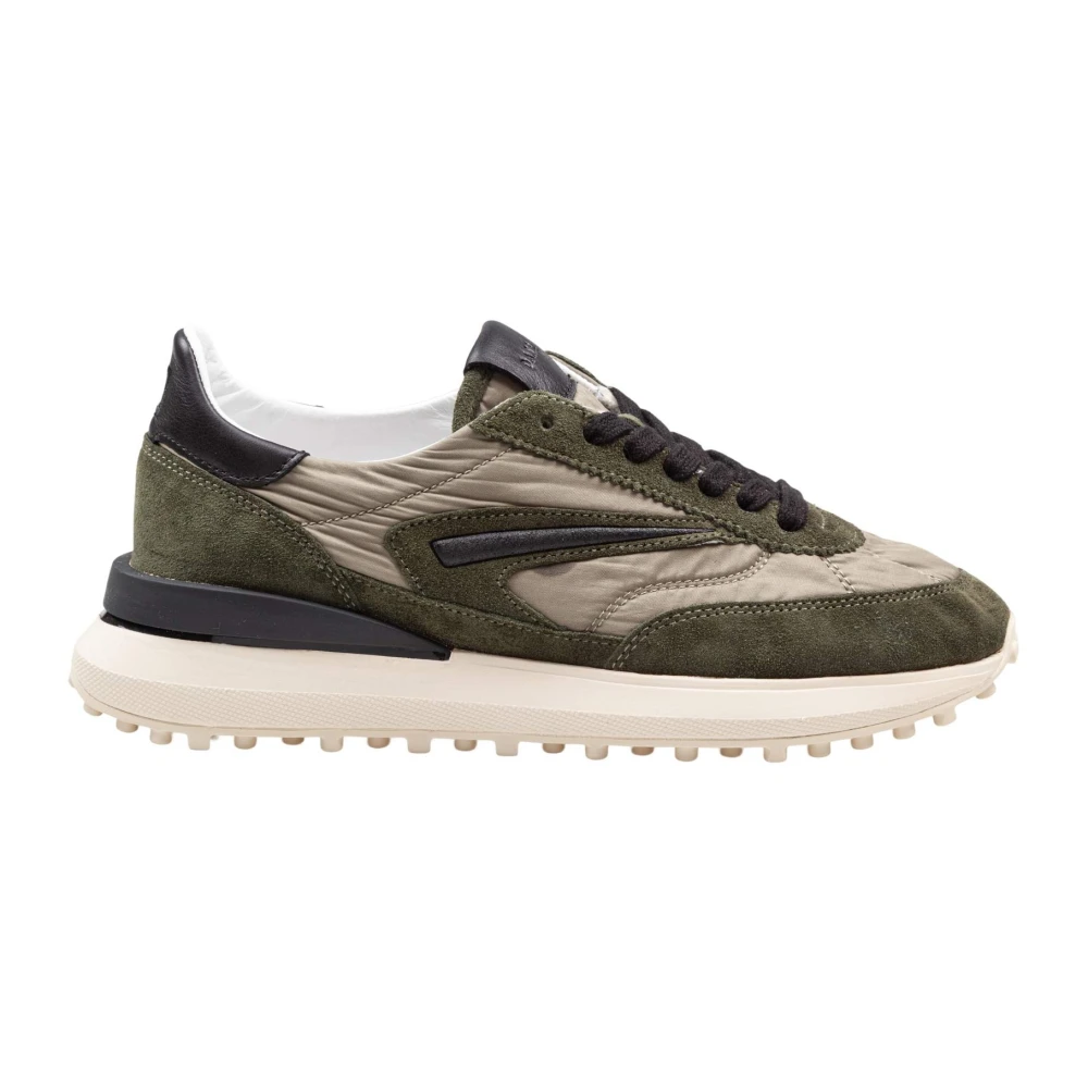 D.a.t.e. Herr Grön Skor 45 Eu, Nylon, A Nylon- Och Mocka Löparskor