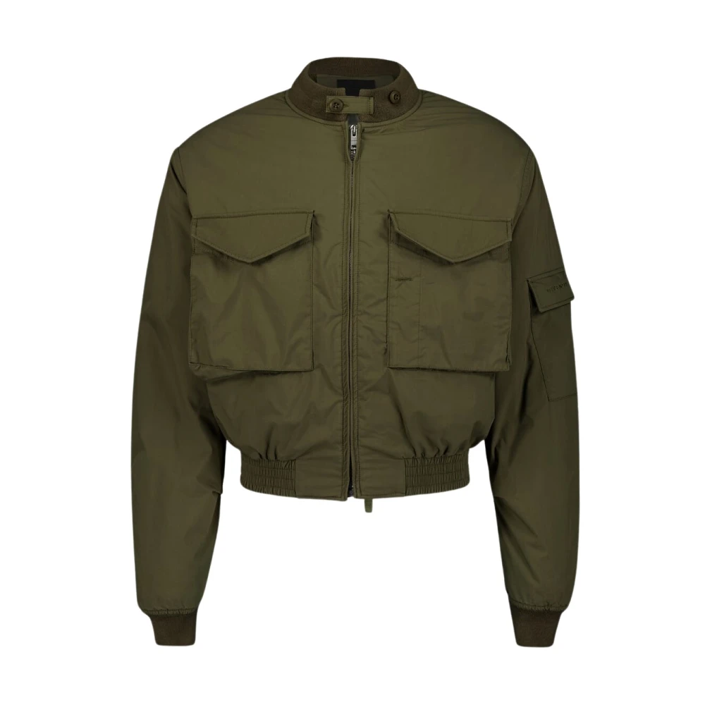 Givenchy Men's Green Olive Cropped Bomber Jacket