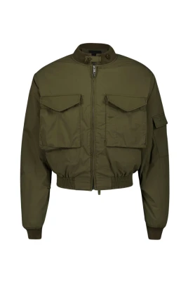 Olivgrön Cropped Bomberjacka