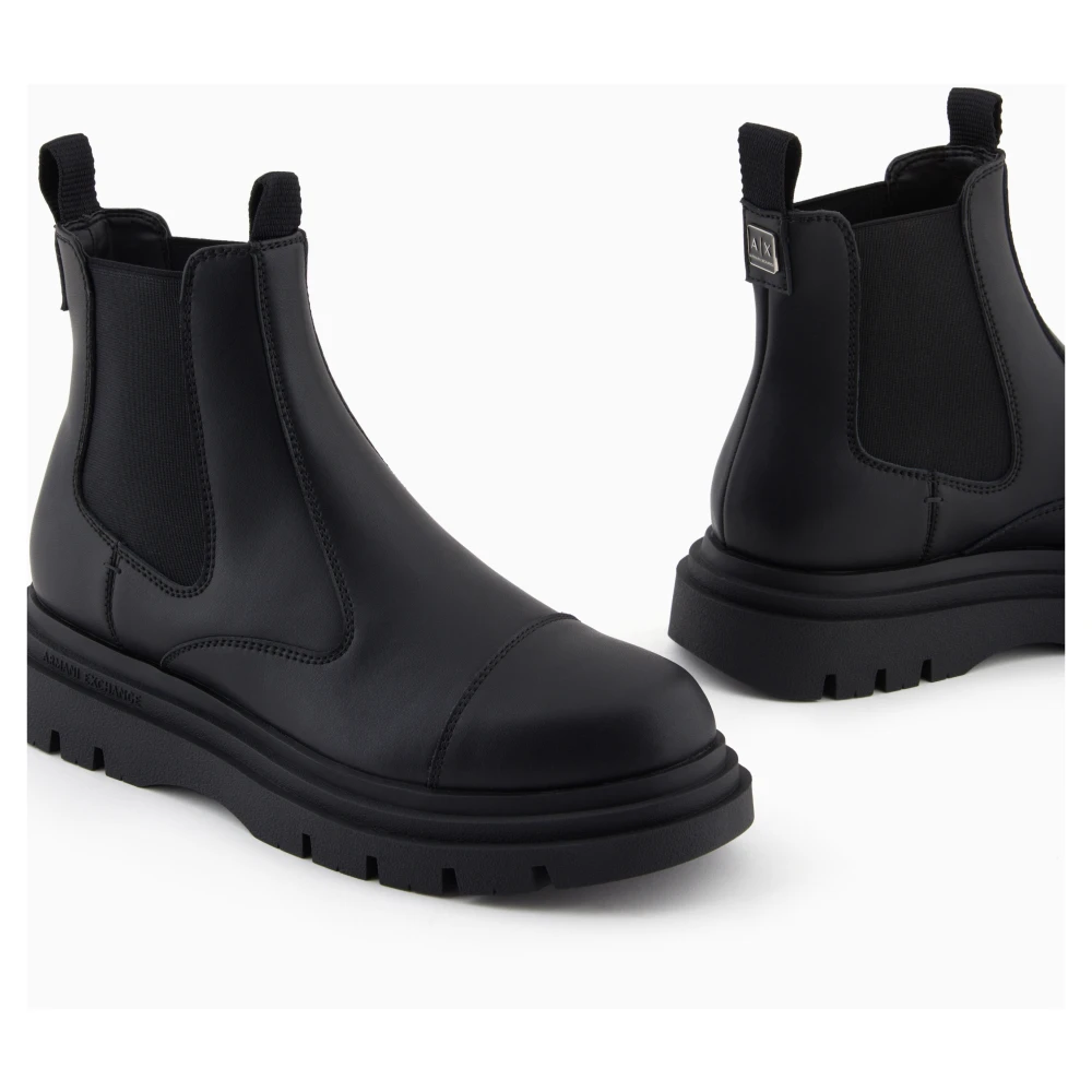 Armani Exchange Chelsea Leren Enkelboots