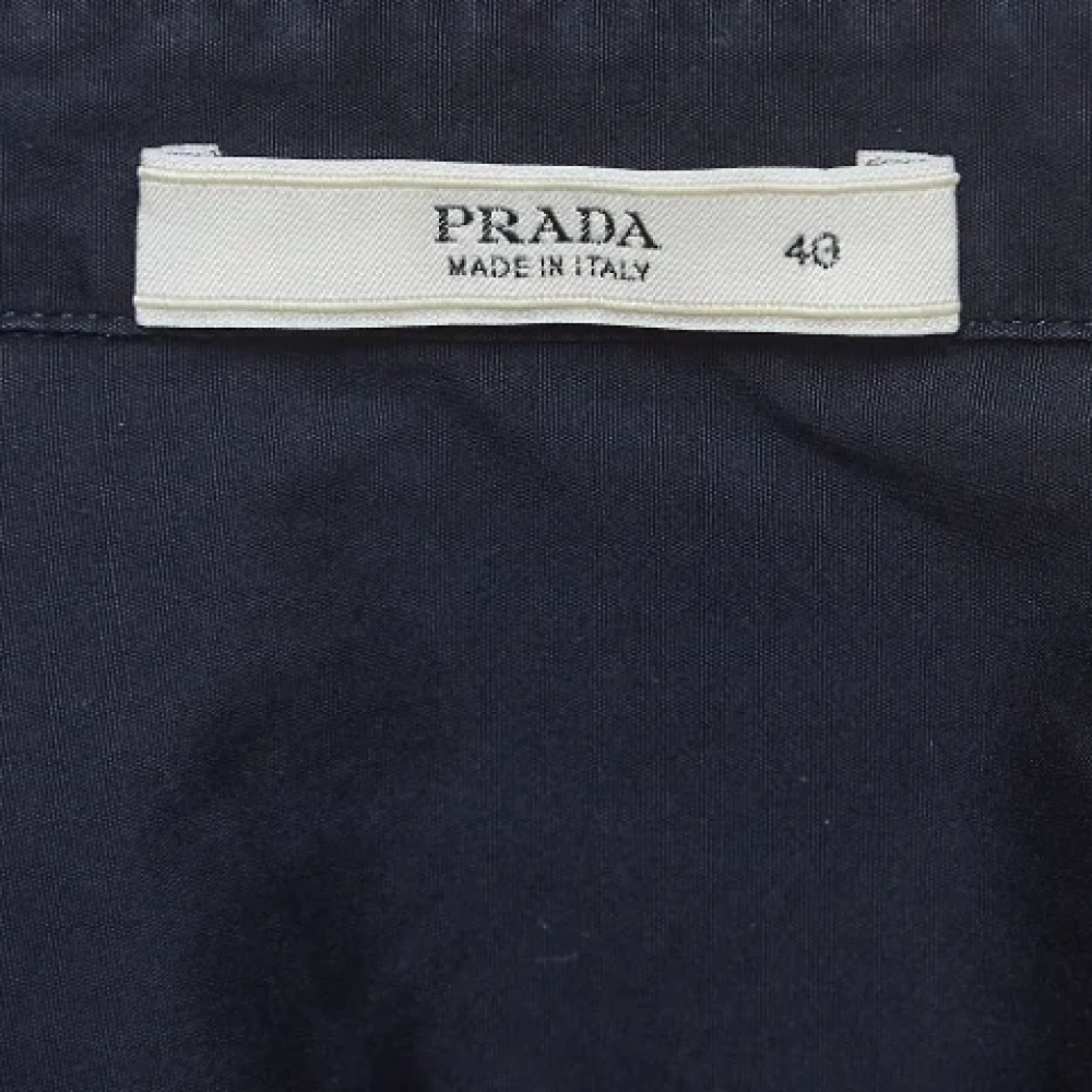 Prada Vintage Pre-owned Cotton tops Blue Dames