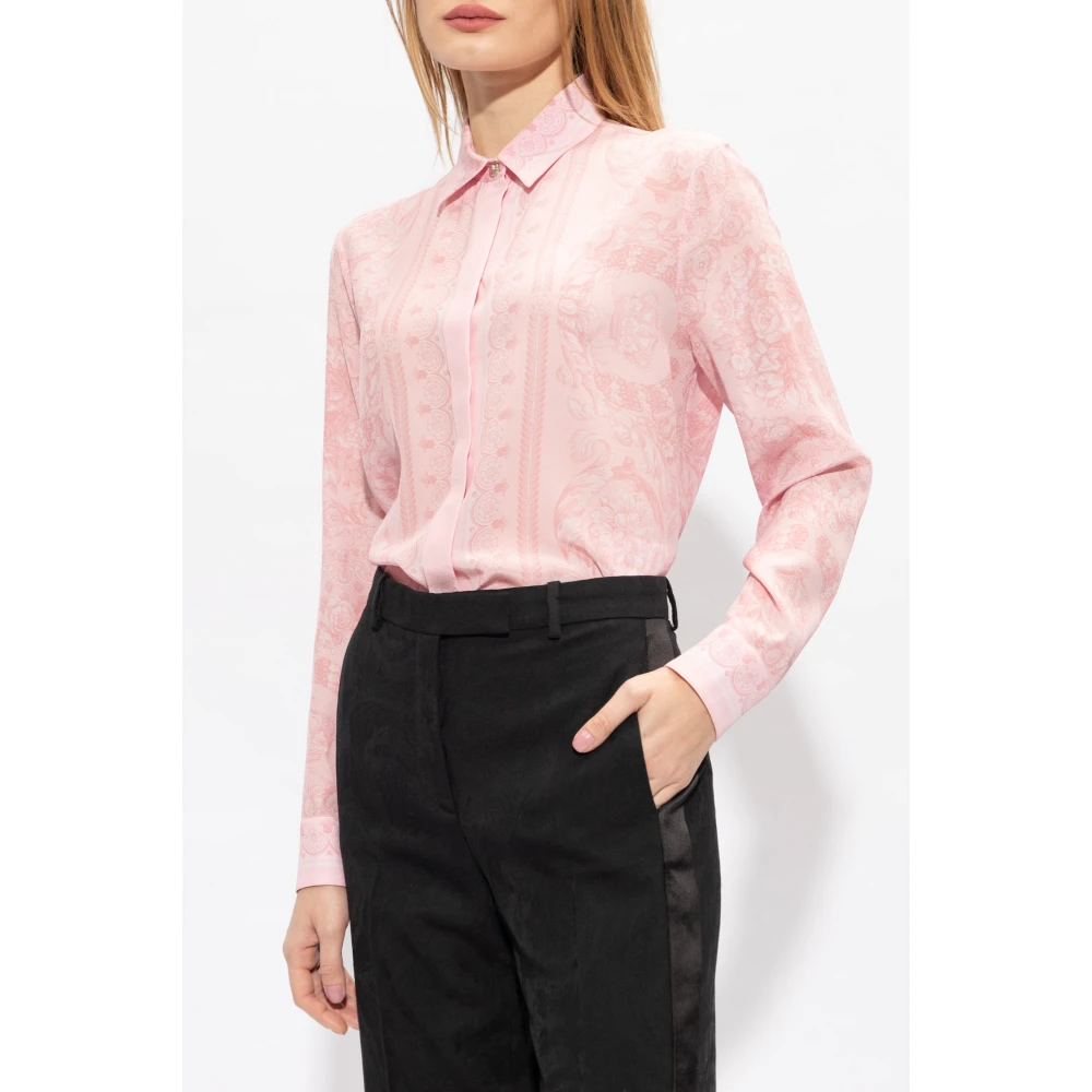 Versace Zijden shirt Pink Dames