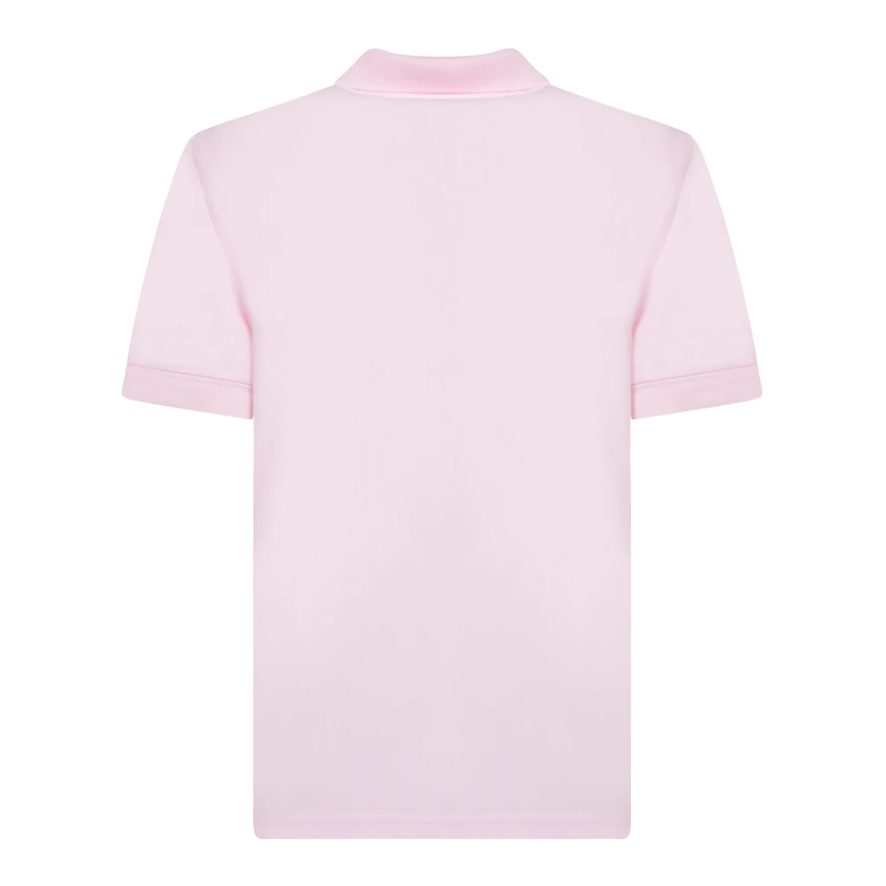 Tom Ford Roze Geribbeld Poloshirt Pink Heren