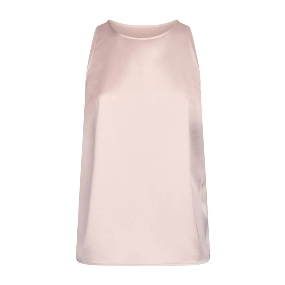 Liu Jo Women's Pink Sleeveless Tops, Xs, Satin Top With Bow