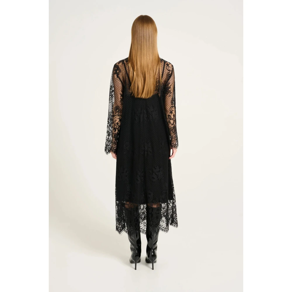 Gestuz Zwarte Kant Jurk Black Dames