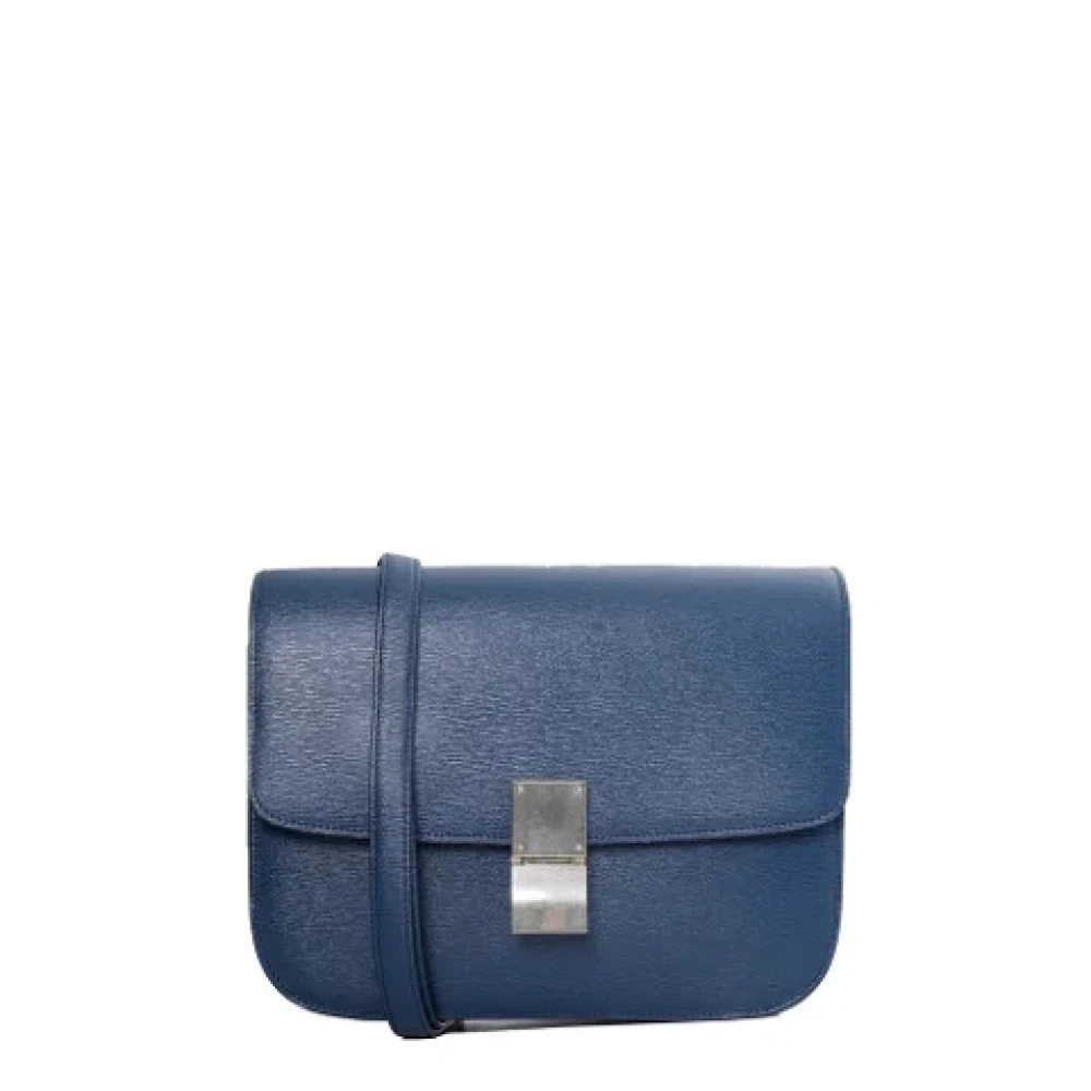 Celine Vintage Pre-owned Leather celine-bags Blue Dames