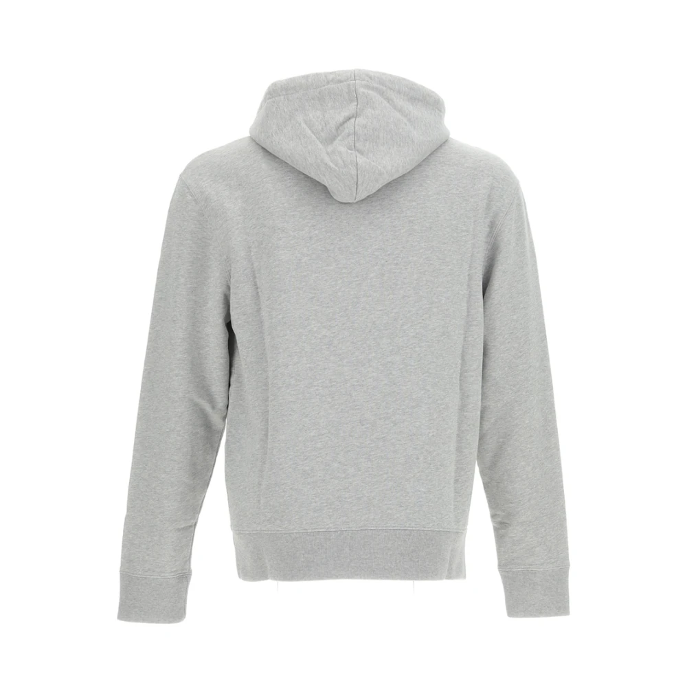 Maison Kitsuné Comfortabele hoodie met vossenkop-patch Gray Heren