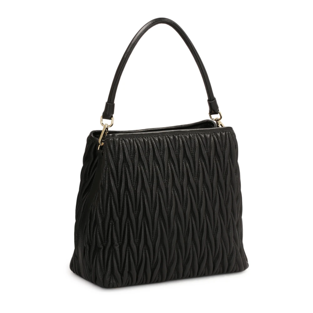 Kazar Opvallende leren handtas met handvat Black Dames