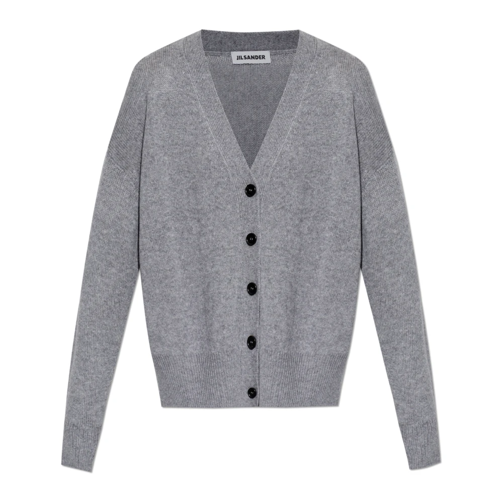 Jil Sander Donna Grigio - Cardigan In Cashmere Oversize - Knitwear - S