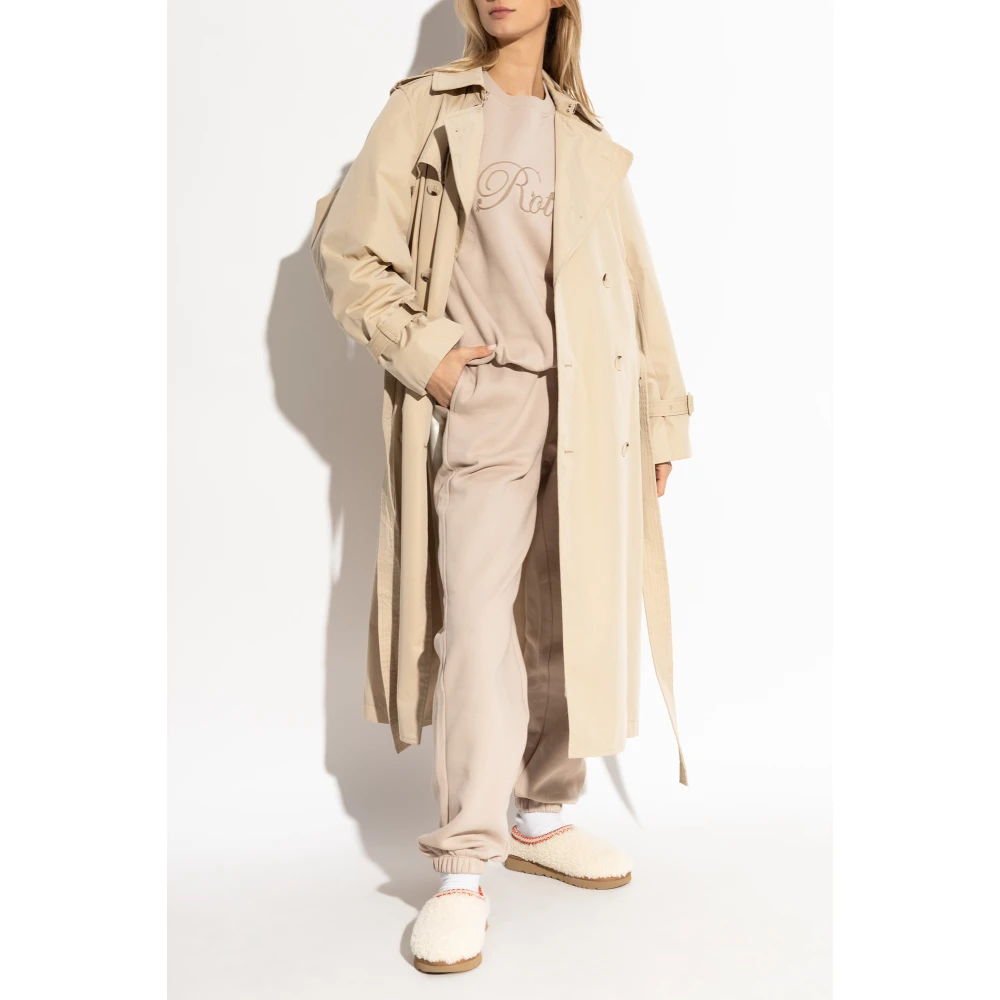 Rotate Birger Christensen Sweatshirt met Logo Beige Dames