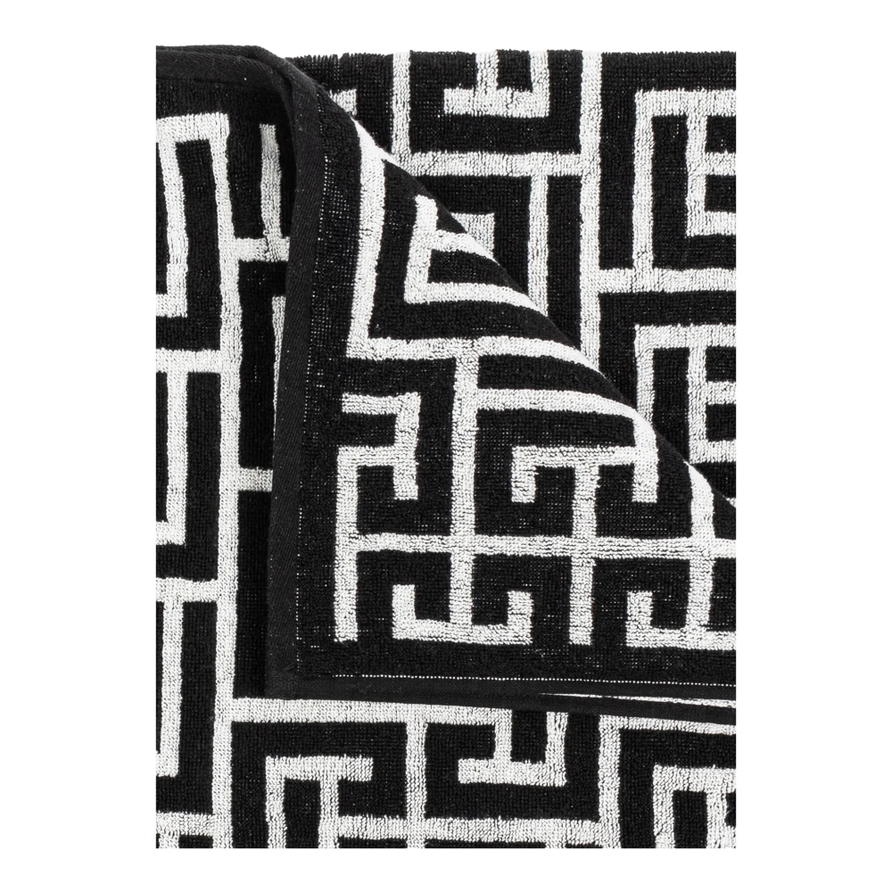 Balmain Monogram handdoek Black Heren
