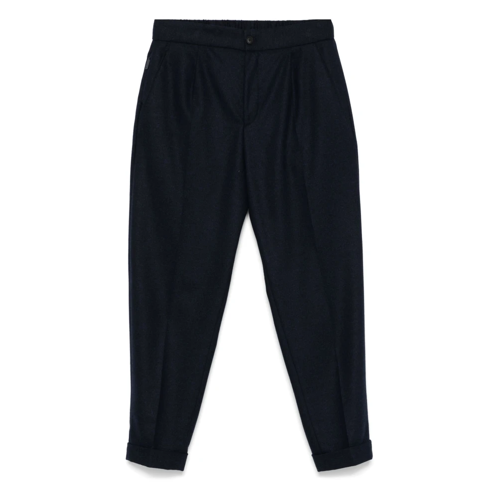 Hugo Boss Gemengde wollen broek met zakken Blue Heren