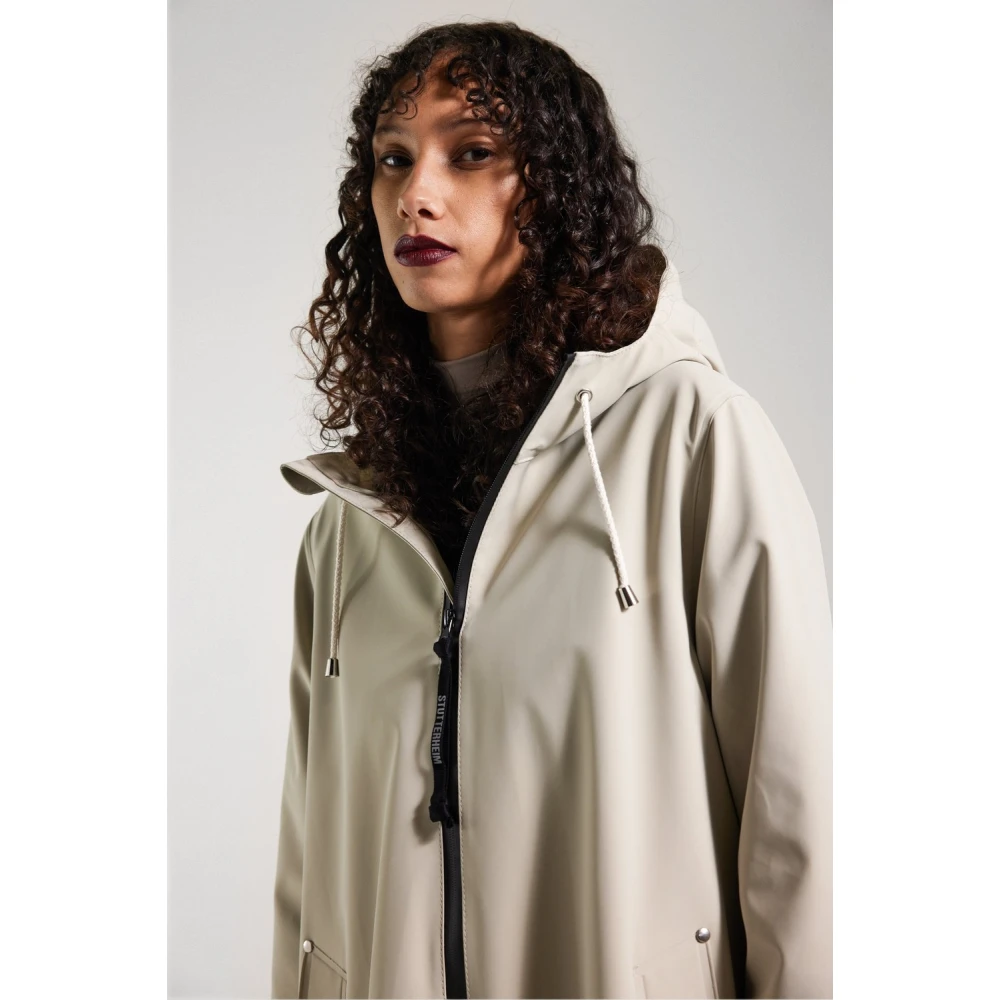 Stutterheim Lichtgewicht Rits Matte Regenjas Beige Dames