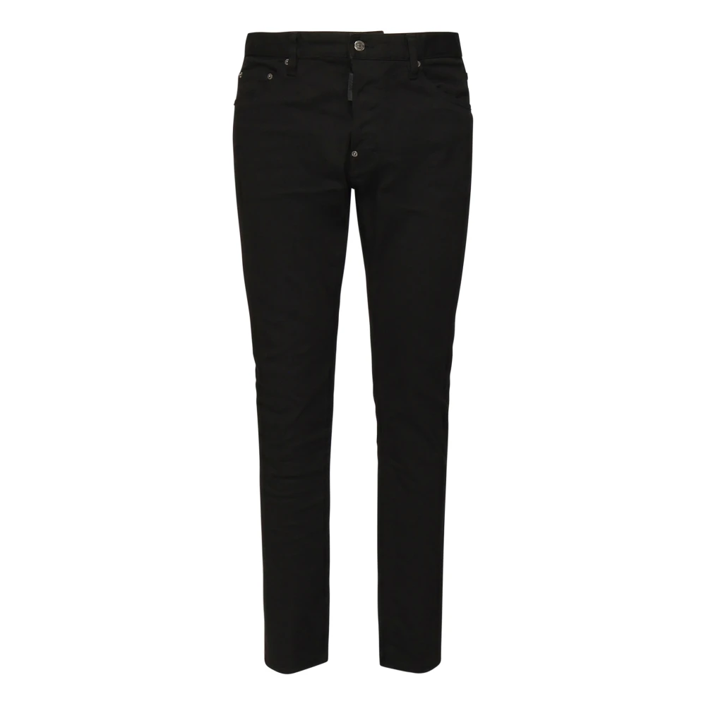 Dsquared2 Men's Black Slim-Fit Jeans,, Jeans 5 Pockets Trousers Large
