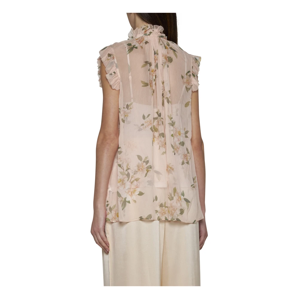 Zimmermann Gerimpelde Tank Top Pink Dames