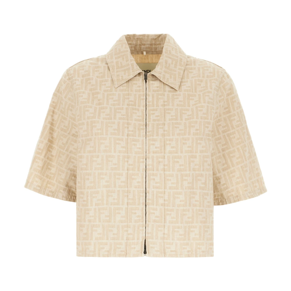 Fendi Damen Beige Blusen & Hemden, Sgröße: