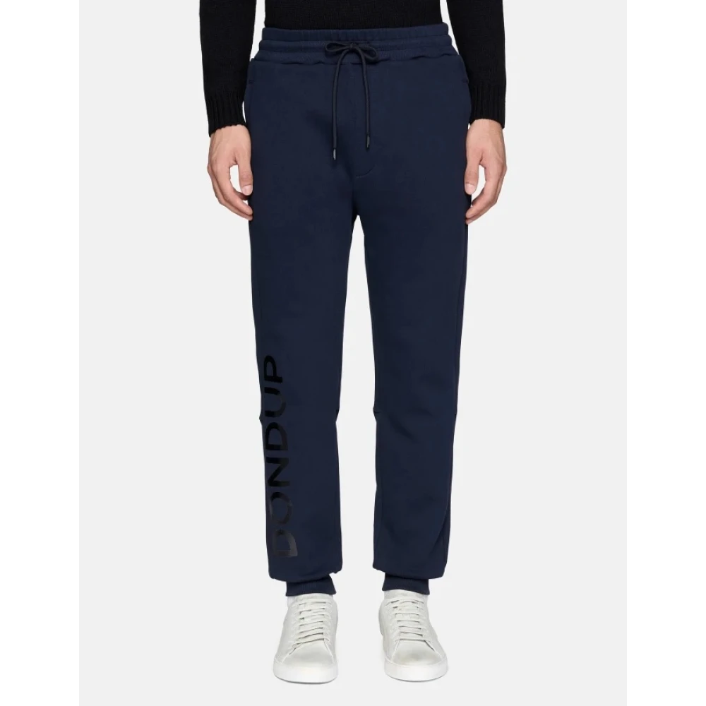 Dondup Jogger sweatpants met zijprint Blue Dames