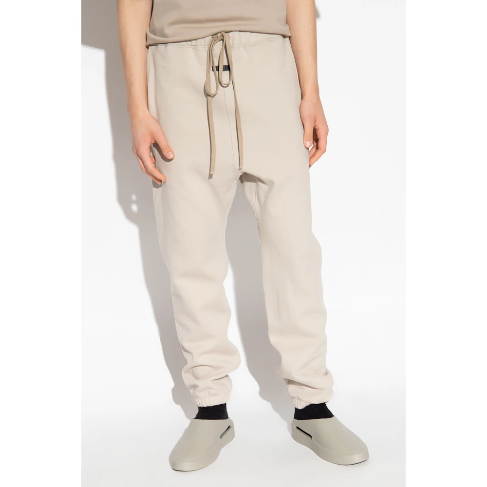 Fear Of God Sweatpants met logo patch Beige Heren