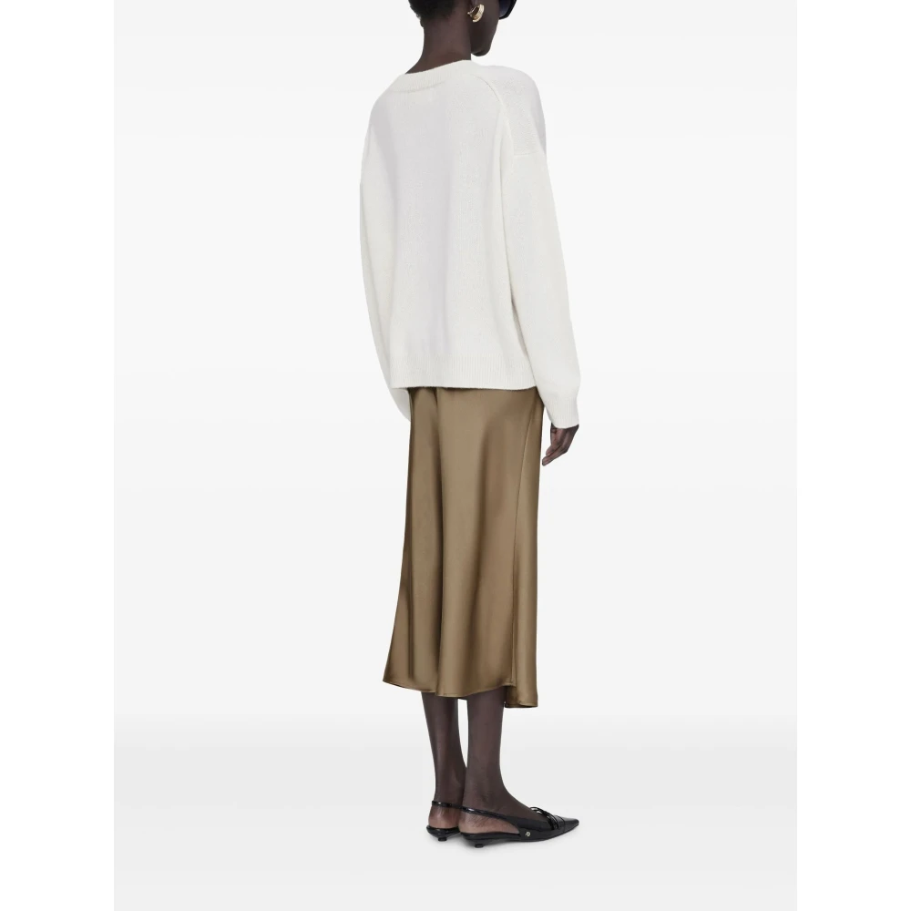 Anine Bing Zijden Midi Rok Brown Dames