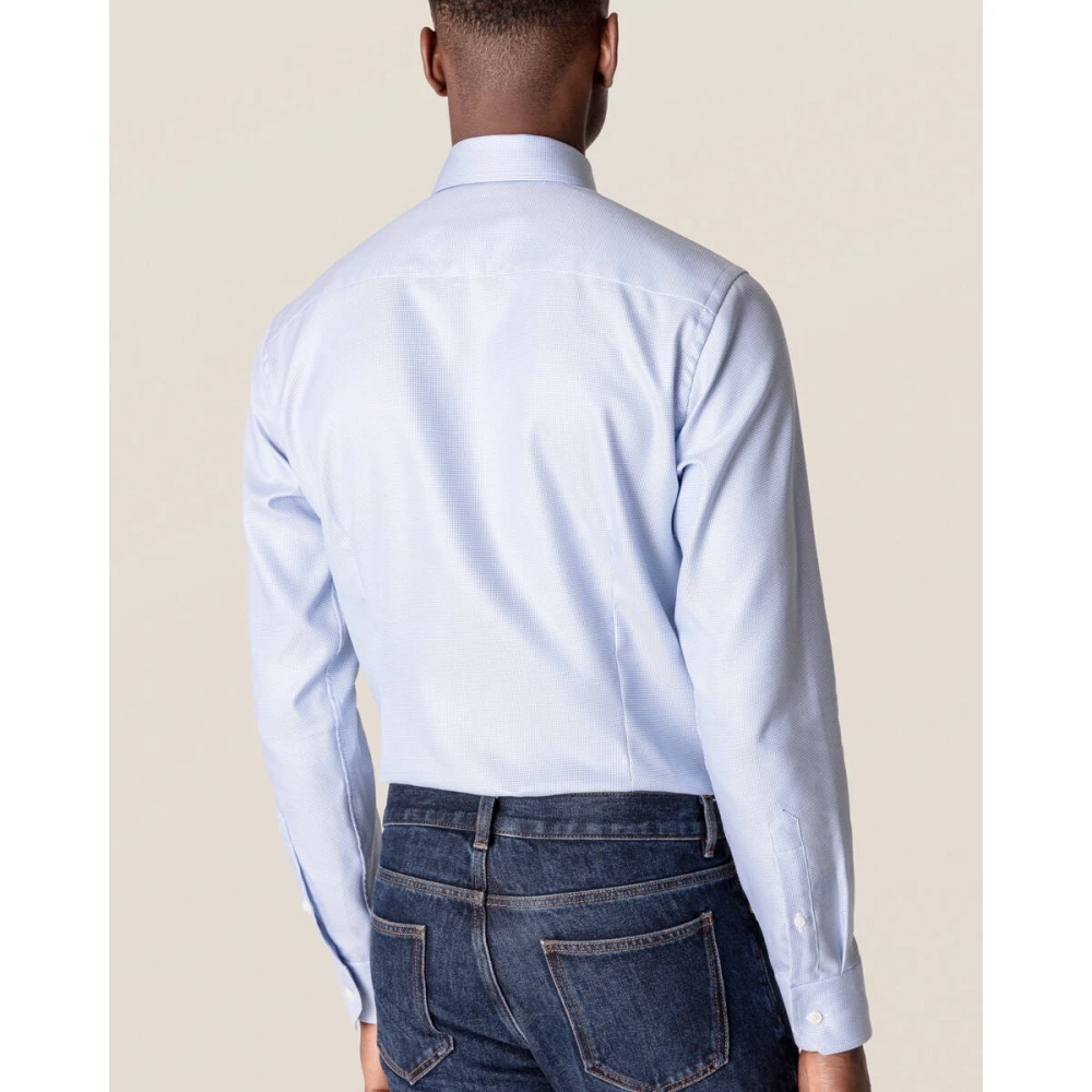 Eton Lange mouw overhemd Blue Heren