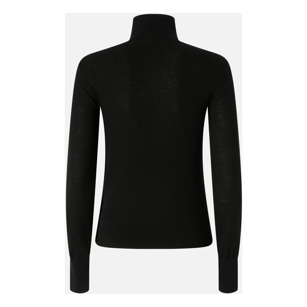pinko Geribbelde coltrui trui Black Dames