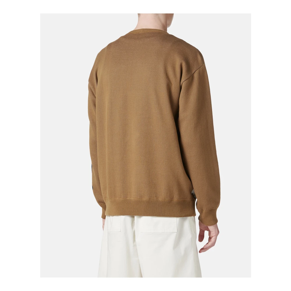 Iceberg Katoenen jacquard ronde hals trui met beer motief Brown Heren