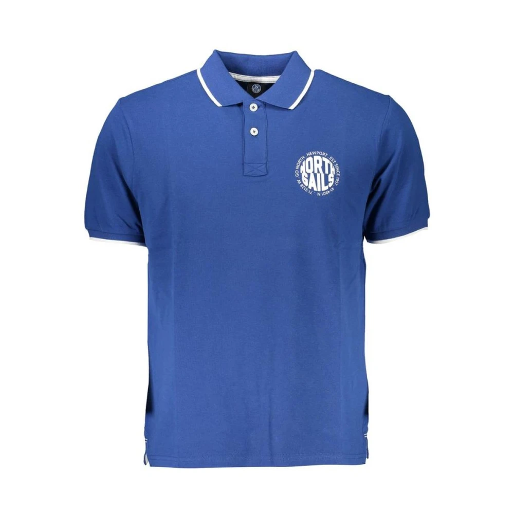 North Sails Uomo Blu - Polo Classica Manica Corta Collo A Contrasto - Tops - L - Immagine 1