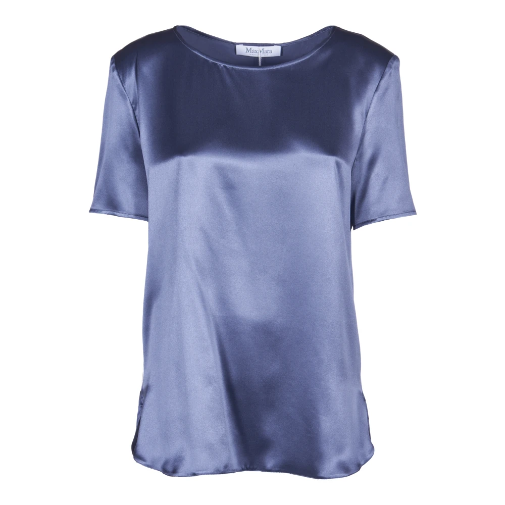 Max Mara - Tops > T-Shirts - Blue - Max Mara - Modalova
