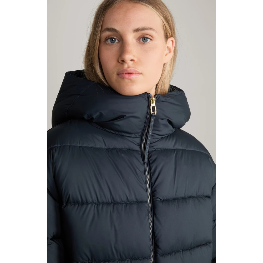 Joop! Korte capuchonjas in donkerblauw Blue Dames