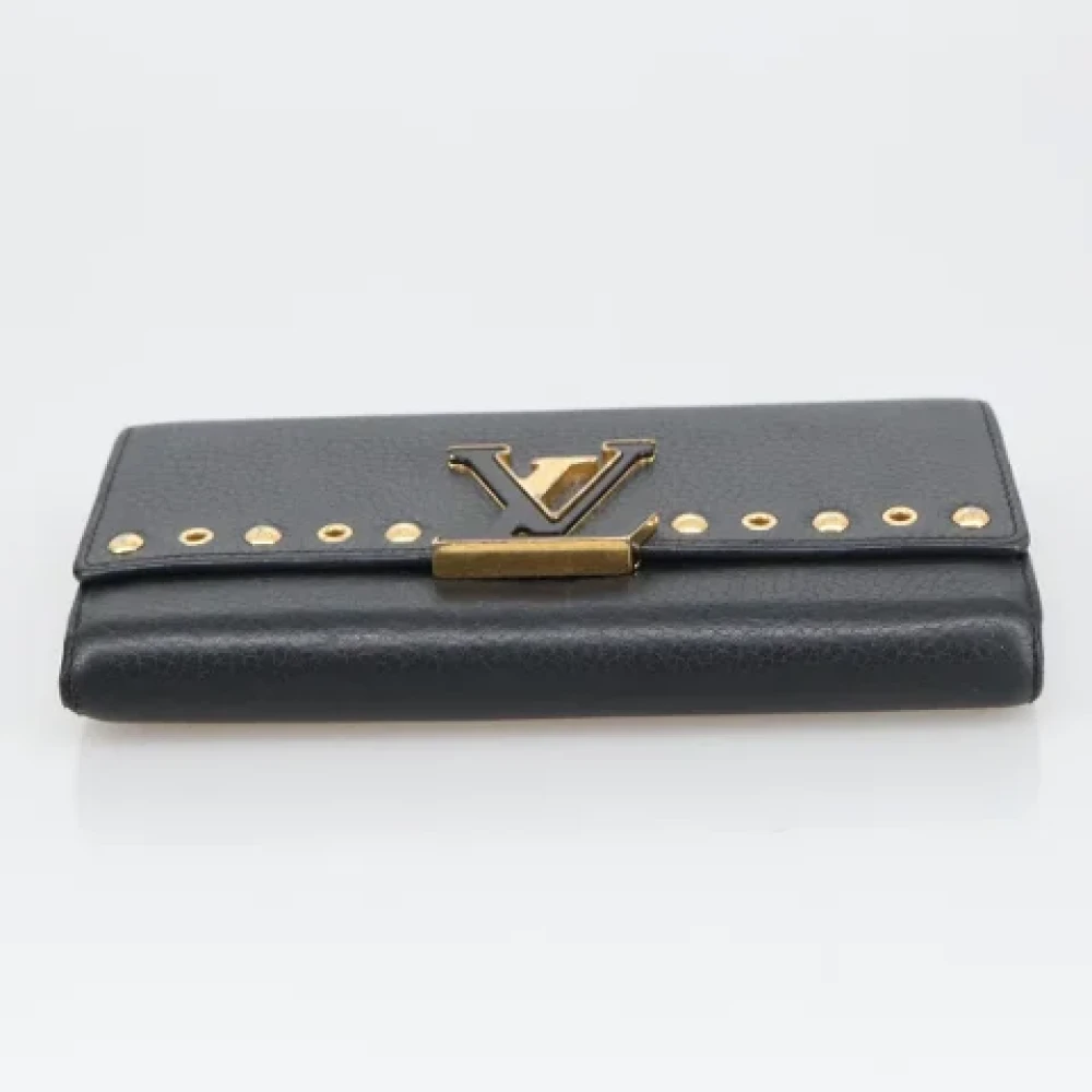 Louis Vuitton Vintage Pre-owned Leather wallets Black Dames