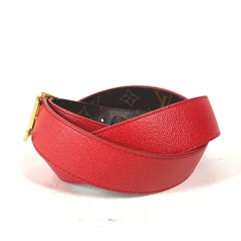 Louis Vuitton Vintage Pre-owned Cotton belts Red Dames