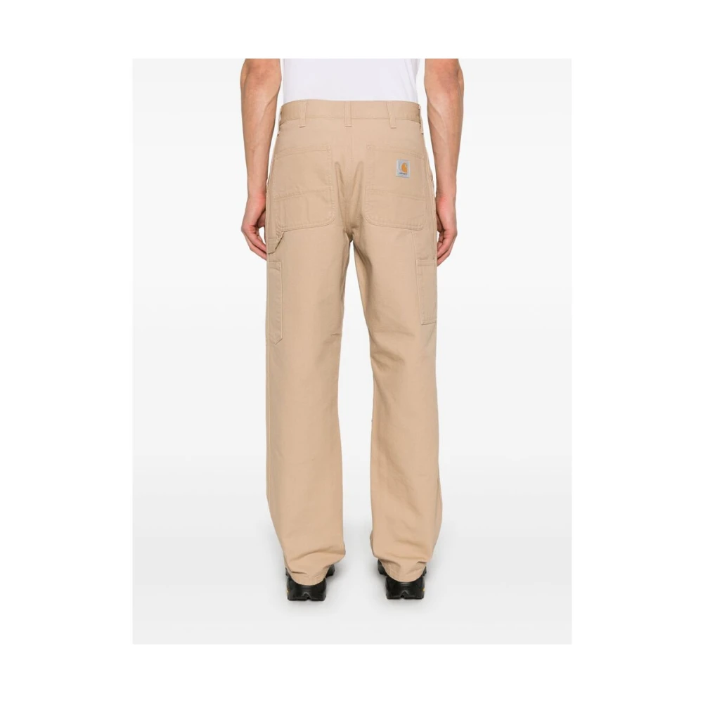 Carhartt WIP Lichtbruine broek met verborgen rits Brown Heren