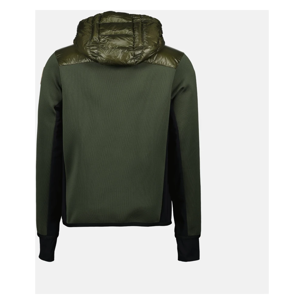 Moncler Bi-materiaal jas met hoge kraag Green Heren