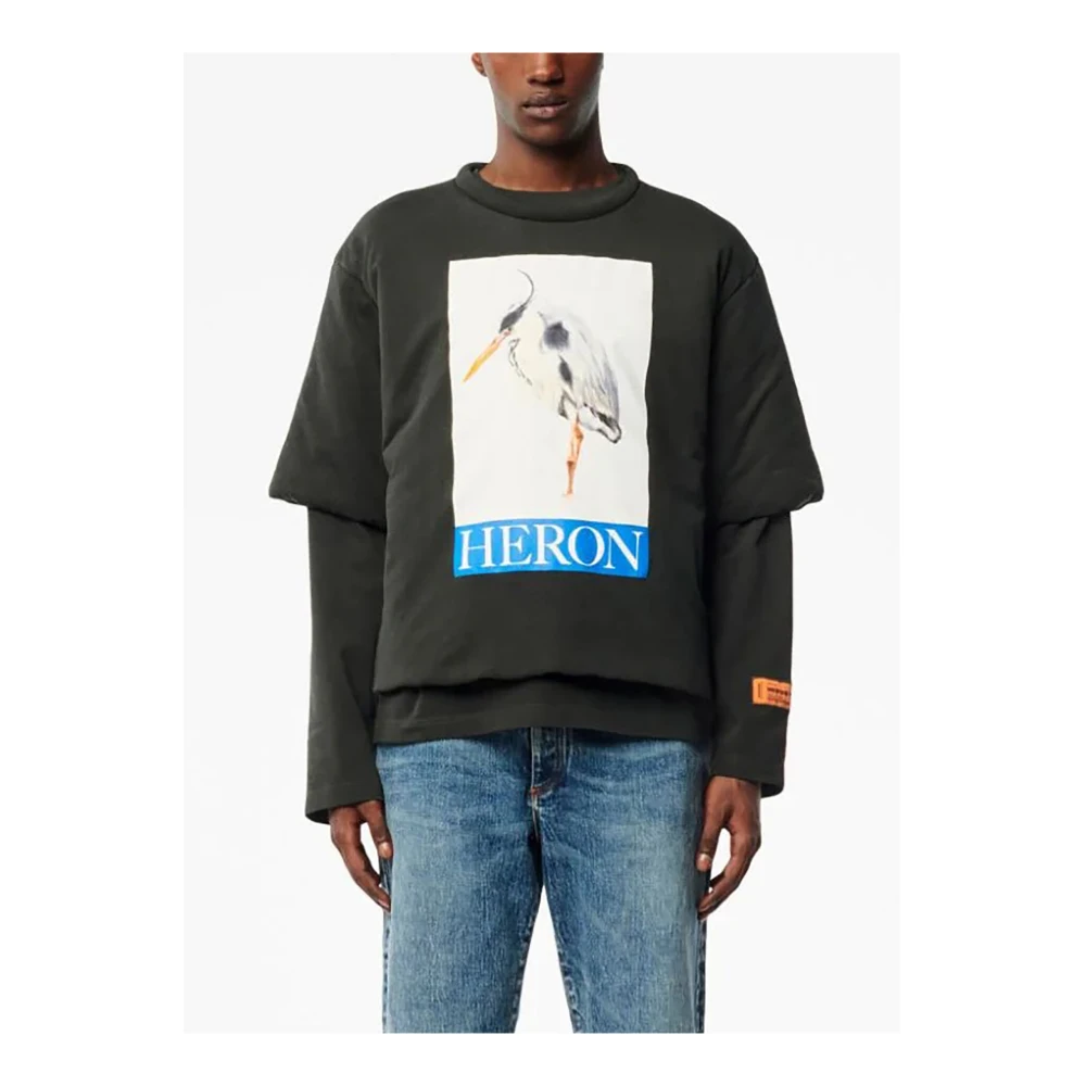 Heron Preston Vogel Geschilderd T-Shirt Black Heren