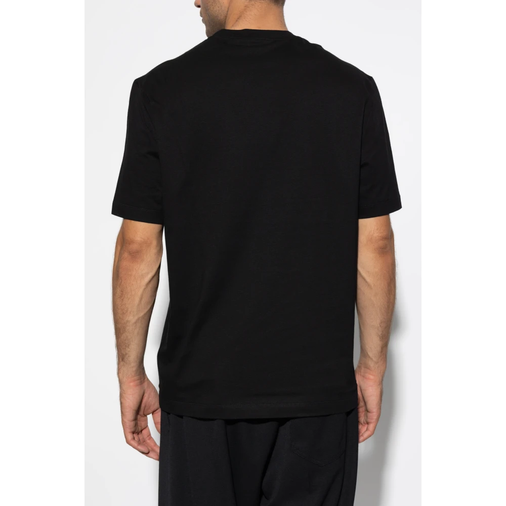 Versace T-shirt met print Black Heren