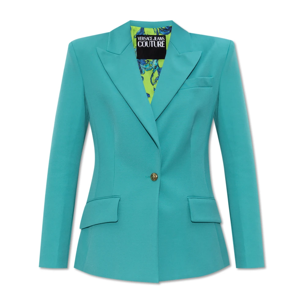 Versace Jeans Couture Blazer met gesloten revers Blue Dames