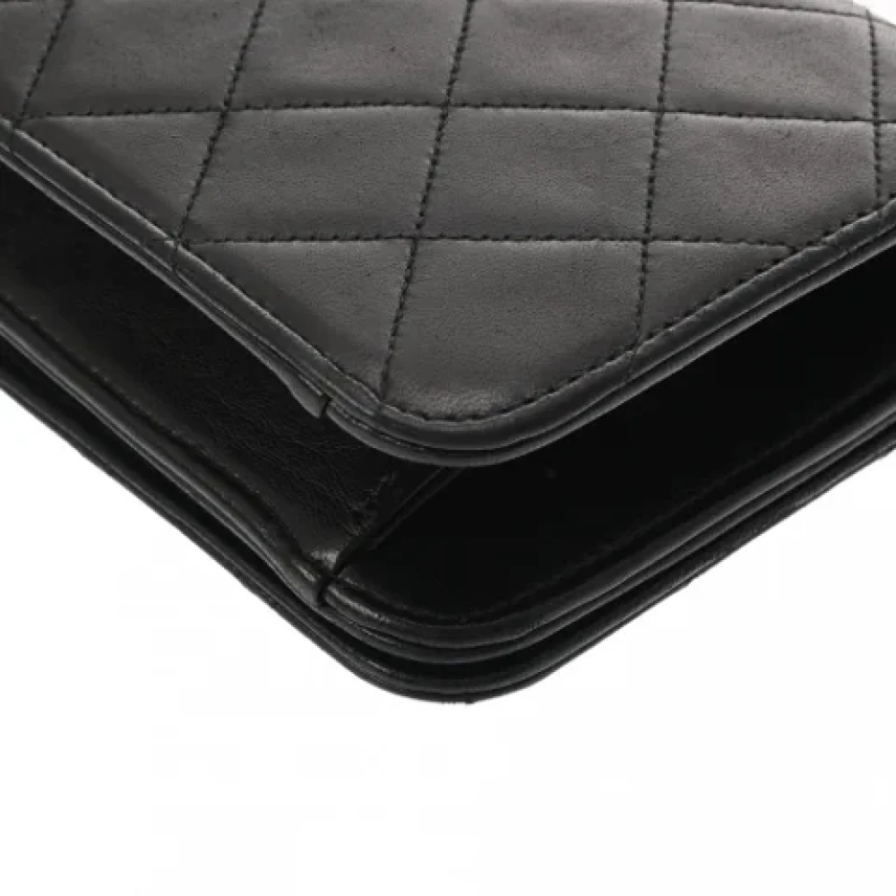 Chanel Vintage Pre-owned Leather wallets Black Dames