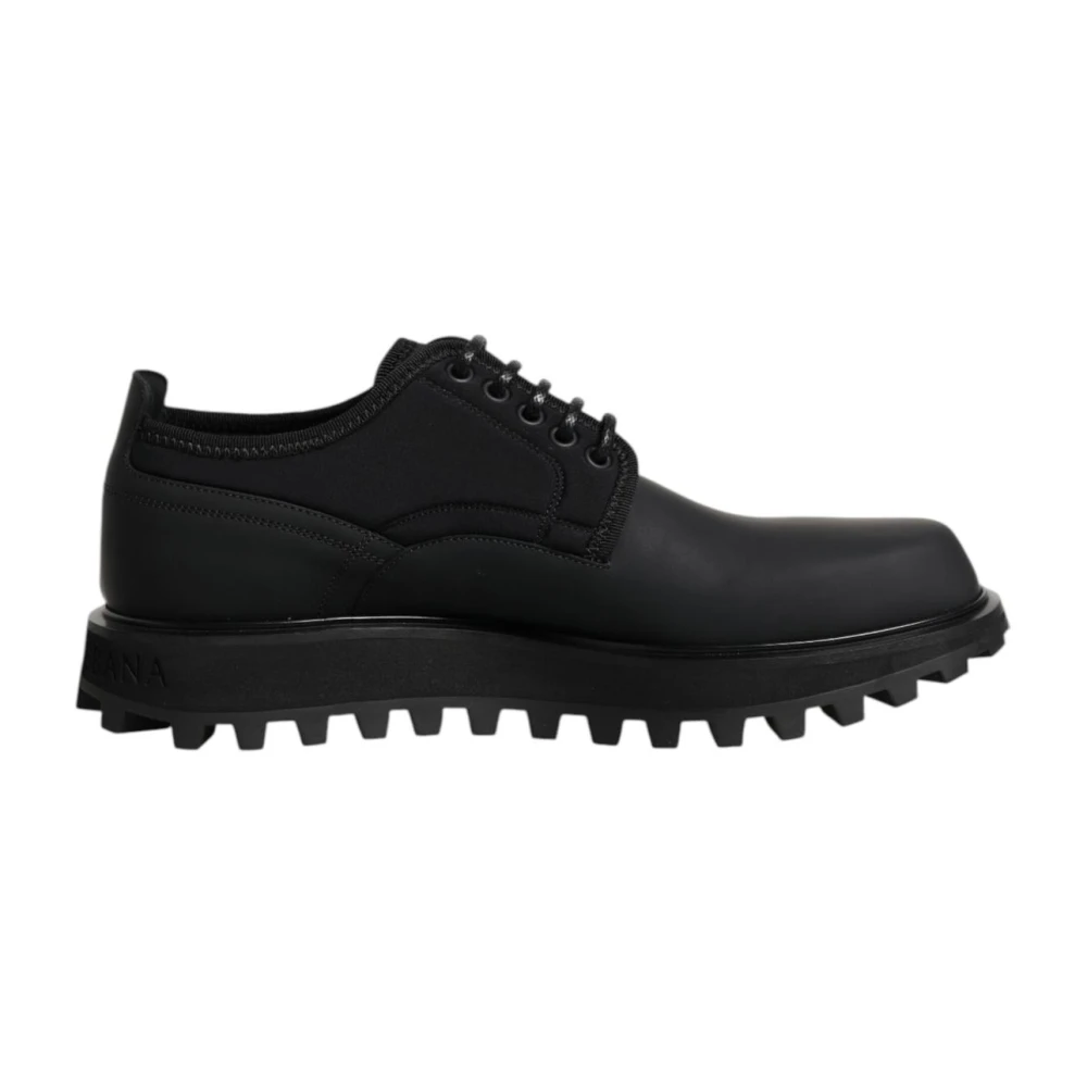 Dolce & Gabbana Uomo Nero Scarpe Eleganti In Pelle Nera Con Lacci